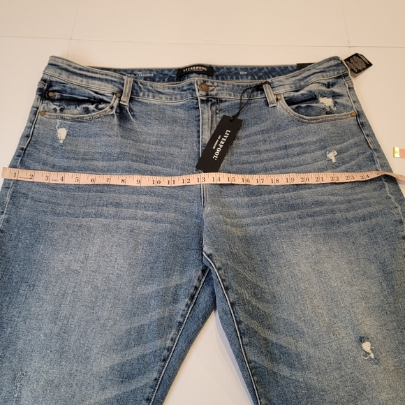 Liverpool Kenndy Crop Straight Jeans with Destruction LM7195VH Size 22W NEW! - Picture 9 of 17